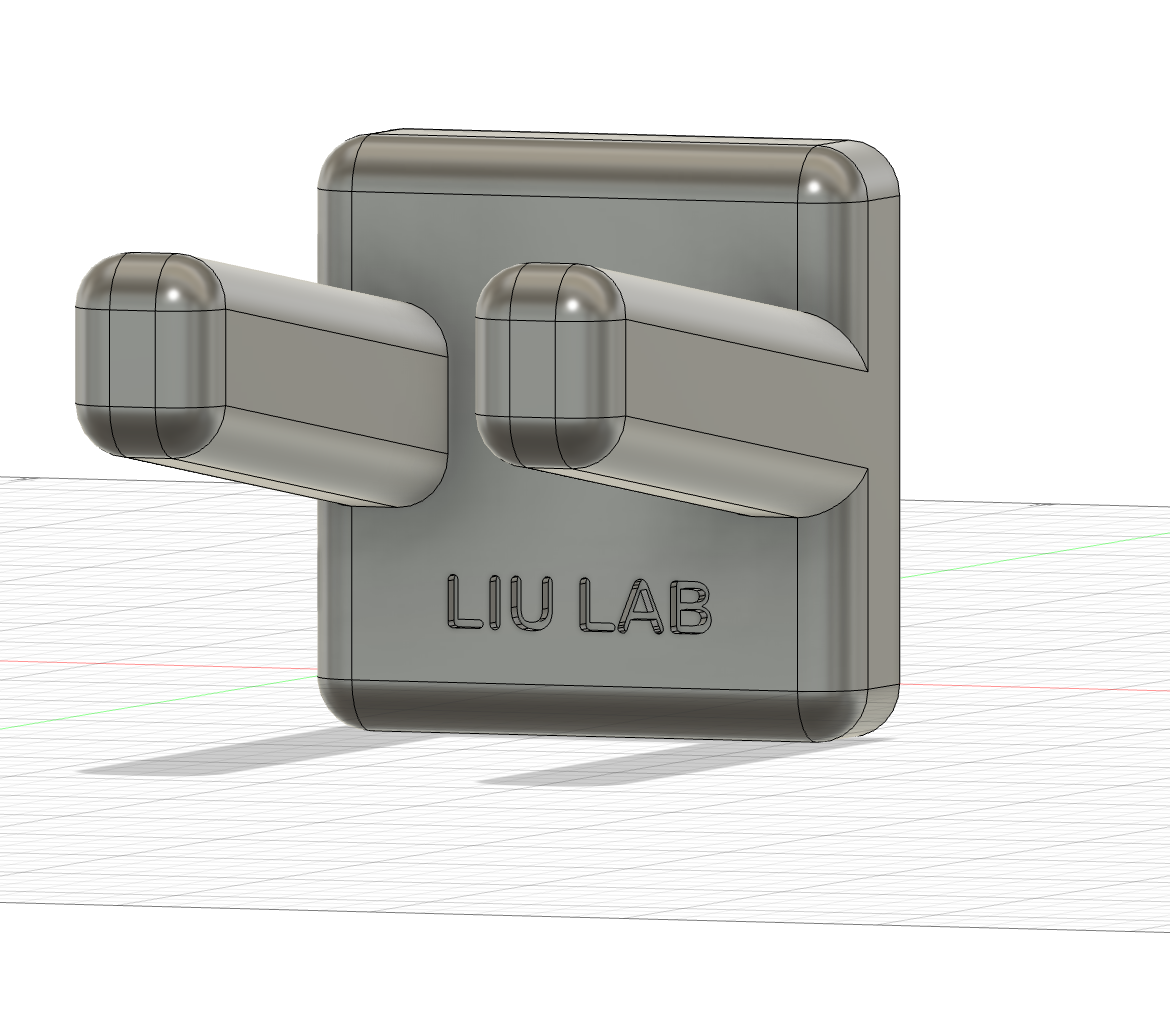 Front view of the pipette holder design